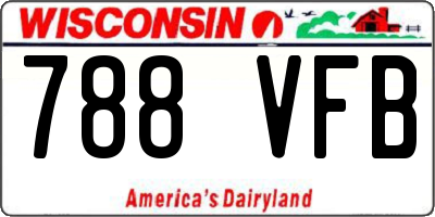 WI license plate 788VFB