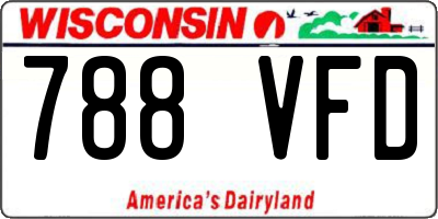 WI license plate 788VFD