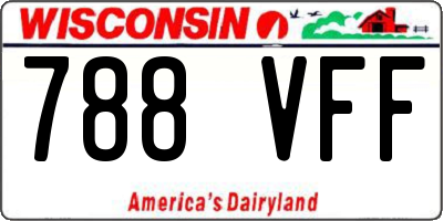 WI license plate 788VFF