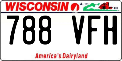 WI license plate 788VFH