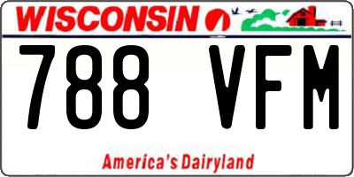 WI license plate 788VFM