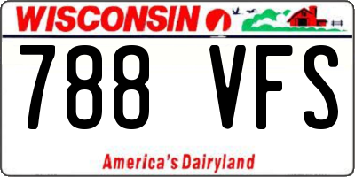 WI license plate 788VFS