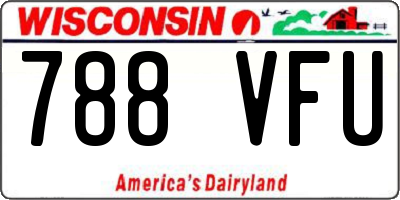 WI license plate 788VFU