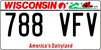 WI license plate 788VFV