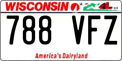 WI license plate 788VFZ