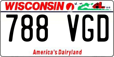WI license plate 788VGD