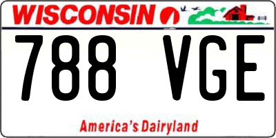 WI license plate 788VGE