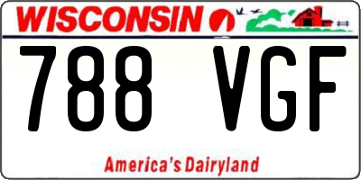 WI license plate 788VGF