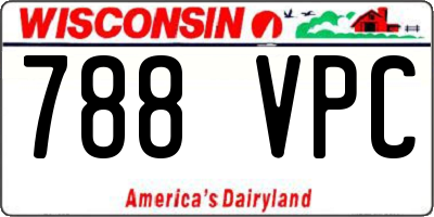 WI license plate 788VPC