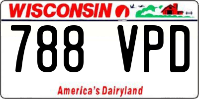 WI license plate 788VPD