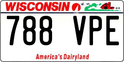 WI license plate 788VPE