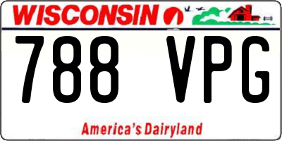 WI license plate 788VPG
