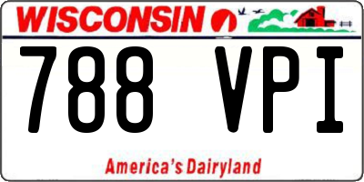 WI license plate 788VPI