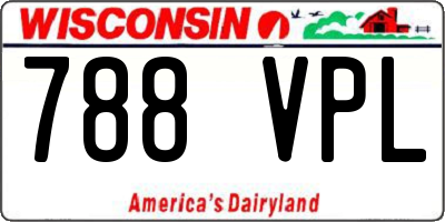 WI license plate 788VPL