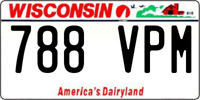 WI license plate 788VPM