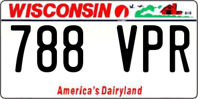 WI license plate 788VPR
