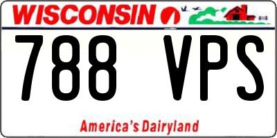 WI license plate 788VPS