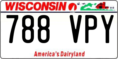WI license plate 788VPY
