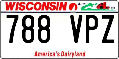 WI license plate 788VPZ