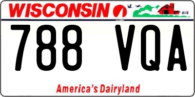 WI license plate 788VQA