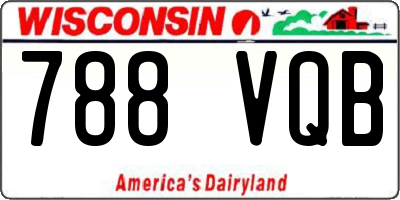 WI license plate 788VQB