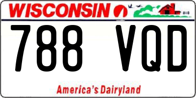 WI license plate 788VQD