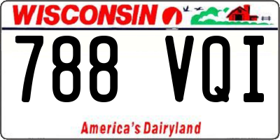 WI license plate 788VQI
