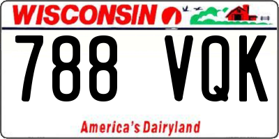 WI license plate 788VQK