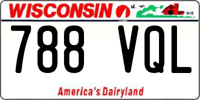 WI license plate 788VQL