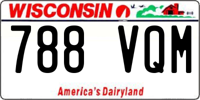 WI license plate 788VQM