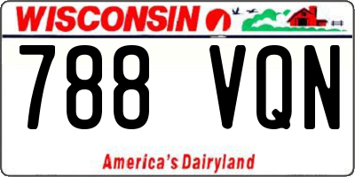 WI license plate 788VQN