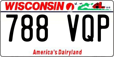 WI license plate 788VQP