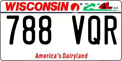 WI license plate 788VQR