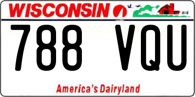 WI license plate 788VQU