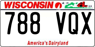 WI license plate 788VQX