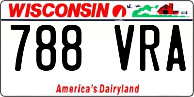 WI license plate 788VRA