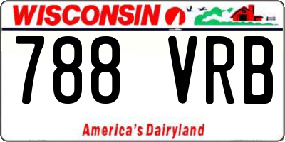 WI license plate 788VRB
