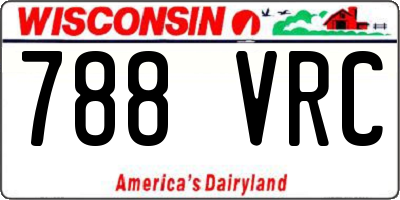 WI license plate 788VRC