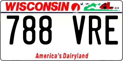 WI license plate 788VRE