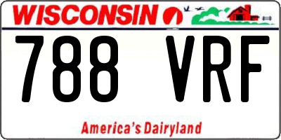 WI license plate 788VRF