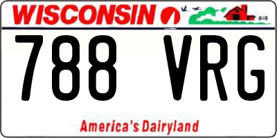 WI license plate 788VRG