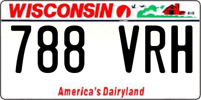 WI license plate 788VRH