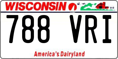 WI license plate 788VRI