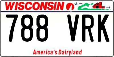 WI license plate 788VRK