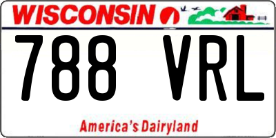 WI license plate 788VRL