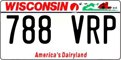 WI license plate 788VRP