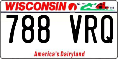 WI license plate 788VRQ