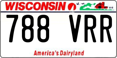 WI license plate 788VRR