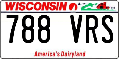 WI license plate 788VRS