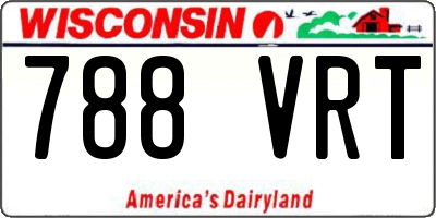 WI license plate 788VRT